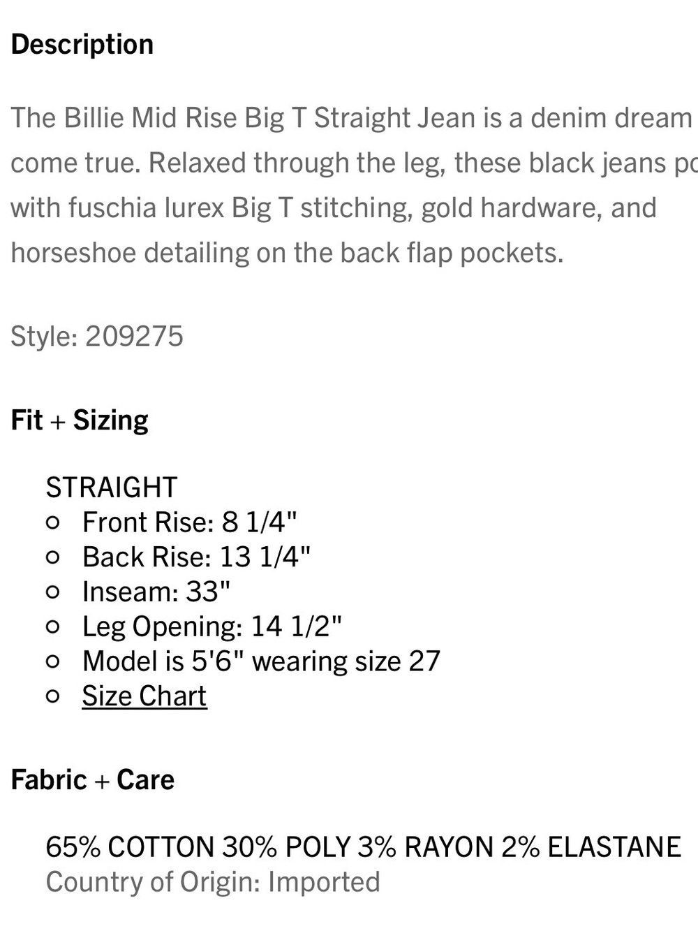 True Religion Black Skinny Jeans with Pink Contrast Stitching Billie Big T - Picture 5 of 5